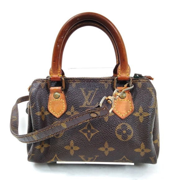 Louis Vuitton Handbags - AUTH Louis Vuitton LV Mini Speedy Tote Hand Bag Crossbody Brown Monogram